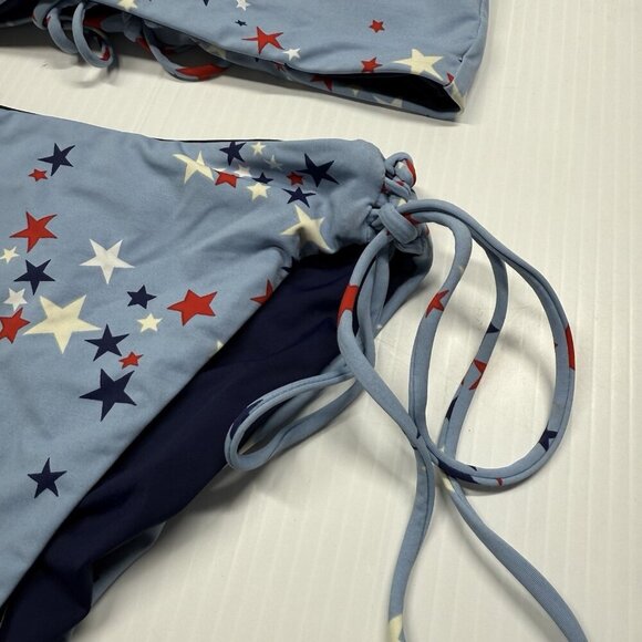 Dippin Daisy's Bikini Women's Blue Star Print Swimwear Party Patriot Size Small - Picture 8 of 11